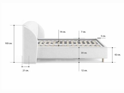 Кровать Сонум Valencia Экокожа Белый 120х190