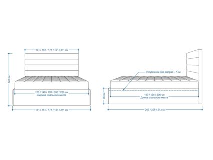 Кровать Lonax Кармела велюр Dolly-1 (с подъемным механизмом) 200х190