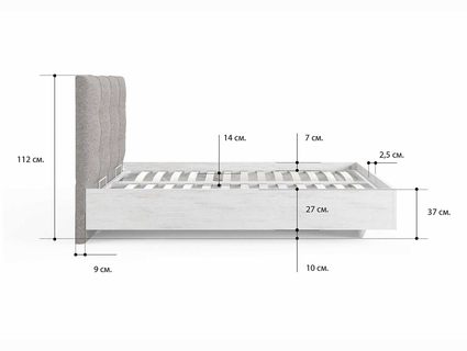 Кровать Сонум Victoria Ясмунд + Кашемир Бежевый 180х190