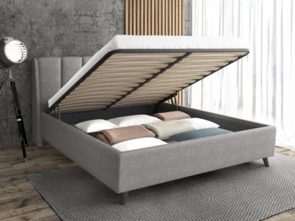 Кровать Sontelle Style Skordia Malta grey с подъемным механизмом 110х200