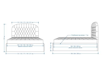 Кровать Lonax Венеция велюр Dolly-3 (с подъемным механизмом) 160х200